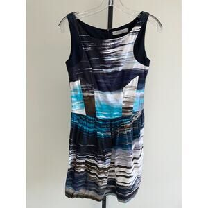 D Exterior Black Brown Sleeveless Dress Size S (33366)